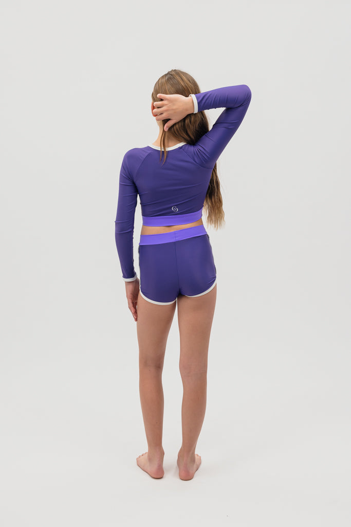 Cropped rash shirt in Jellyfish
