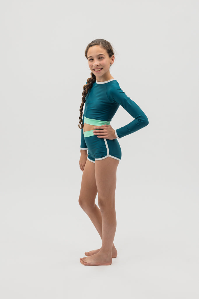 Cropped rash shirt in Three-from-the-Sea