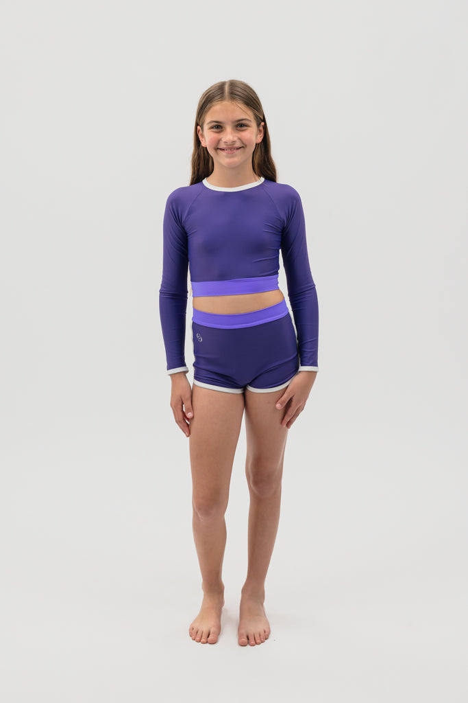 Cropped rash shirt in Jellyfish